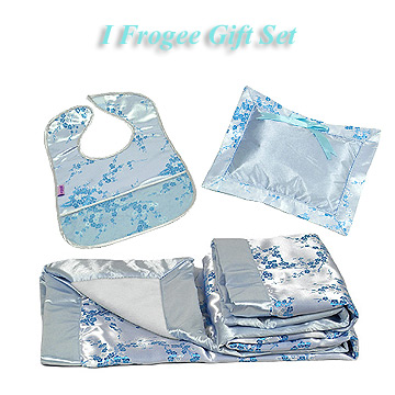 Silver-Sky Blue Cherry Blossom Baby Gift Set