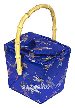 Diamond Blue Dragonfly Take Out Box