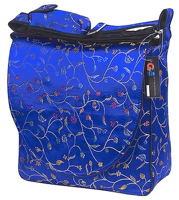 Diamond blue floral diaper bag