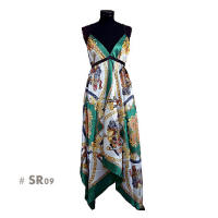 Green fashion dress sr09