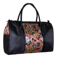 Black dragon brocade travel bags