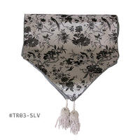 Silver Birds & Flower Brocade Table Runners