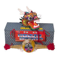 Chinese 3D dragon kite - purple