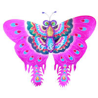 Pink Chinese Butterfly Kite