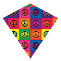 Nylon diamond kites - peace