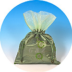 dark green favor bags