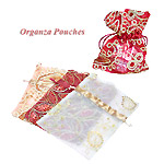 glittering organza pouches