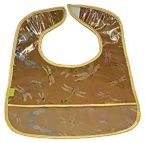 BIB01-Antique Gold Dragonfly-'I Frogee' Baby Bibs