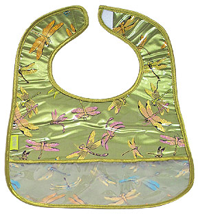 BIB01-Olive Green Dragonfly-\'I Frogee\' Baby Bibs