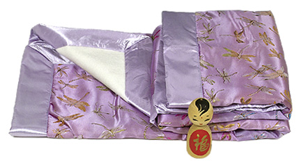BKT01-Light Purple Dragonfly - I Frogee Brocade Blankets