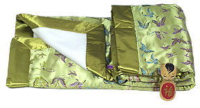 BKT01-Olive Green Butterfly - I Frogee Brocade Blankets