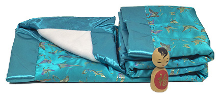 BKT01-SkyBlue Butterfly - I Frogee Brocade Blankets