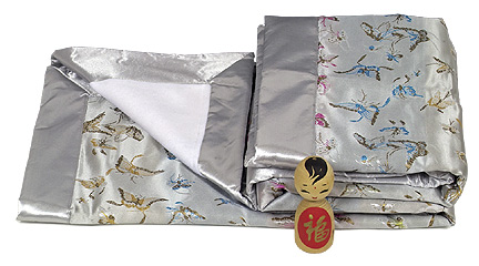 BKT01-Silver Butterfly - I Frogee Brocade Blankets