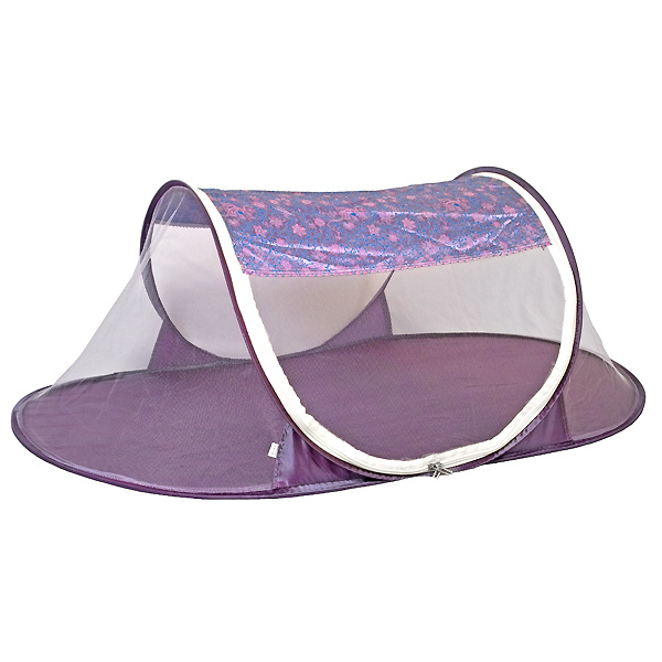babycamp02 - Purple/Pink Floral -\'I Frogee\' Foldable Baby Tents