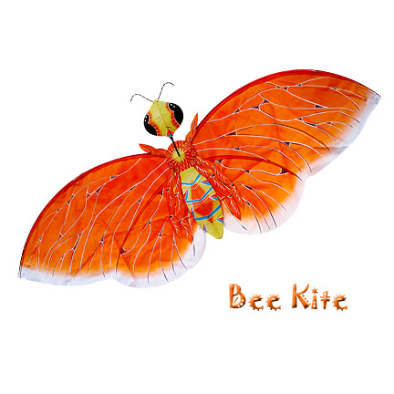 Large Silk Bee Kite - Orange - Chinese Kites