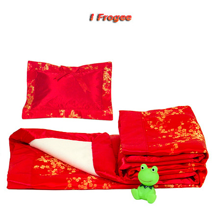 CutiePack05 - Red/Gold Cherry Blossom Brocade - I Frogee