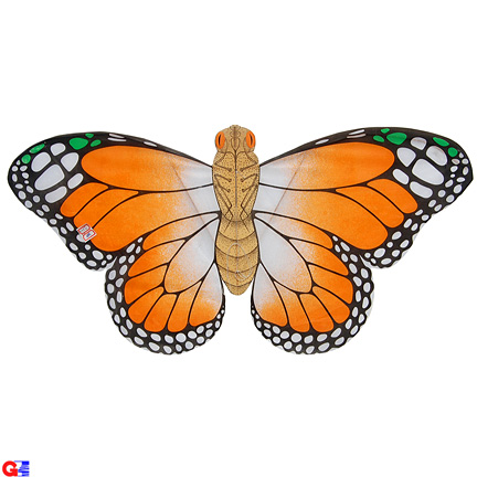 DIY-BFL-1 Orange Rayon Butterfly Kites (Pre-Colored) By Dozen