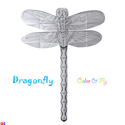DIY-DFL-1 Rayon Plain Dragonfly Kites (By Dozen)