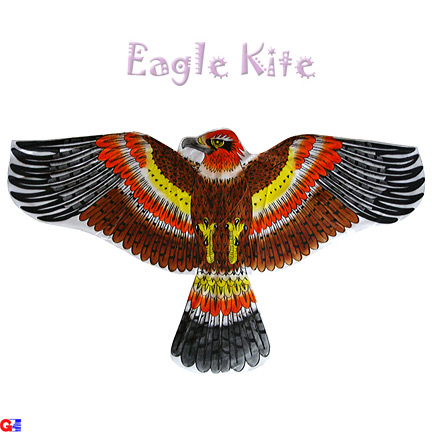 DIY-EAGLE-1C Rayon Flat Eagle Kites (Pre-Colored)