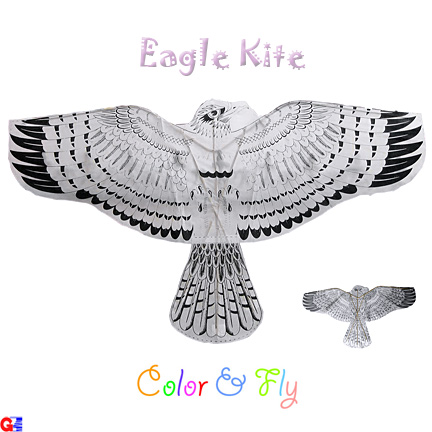 DIY-EAGLE-1 Rayon Plain Eagle Kites (By Dozen)