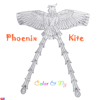 DIY-FX-1 Rayon Plain Phoenix Kites (By Dozen)