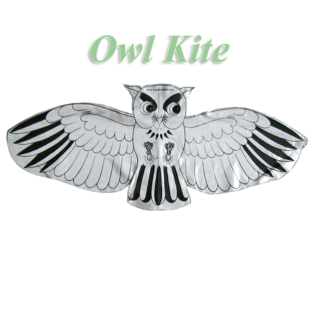 DIY-OWL-1 Rayon Plain Owl Kites (By Dozen)