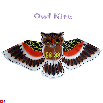 DIY-OWL-2C Flat Rayon Owl Kites (Pre-Colored)