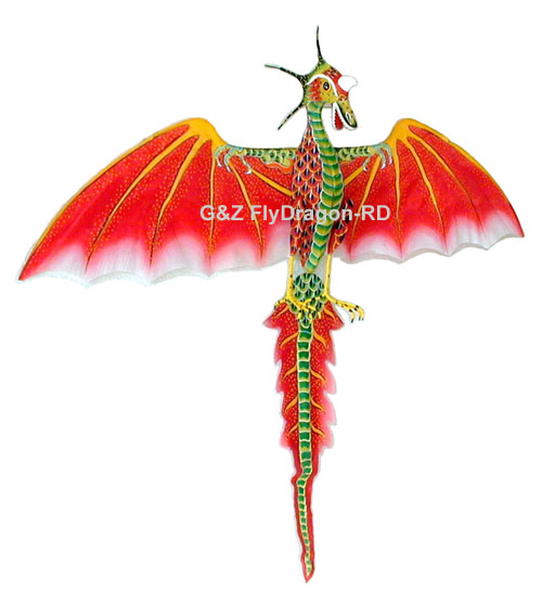 Flydragonkite - Red - Medium 3D Flydragon Kite(Silk)