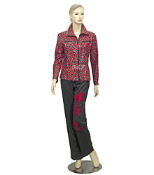 GW02 - Fashion Jackets - Red Leopard Print(Spring/Fall) <i><font color="red">Clearance</i></font>