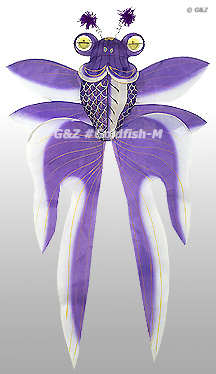 M-Goldfish - Purple Medium 3D Goldfish Kite