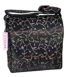 IFD01 - Black Chili Flower - 'I Frogee' Boxy Diaper Bags