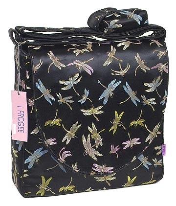IFD03 - Black Dragonfly - 'I Frogee' Boxy Diaper Bags