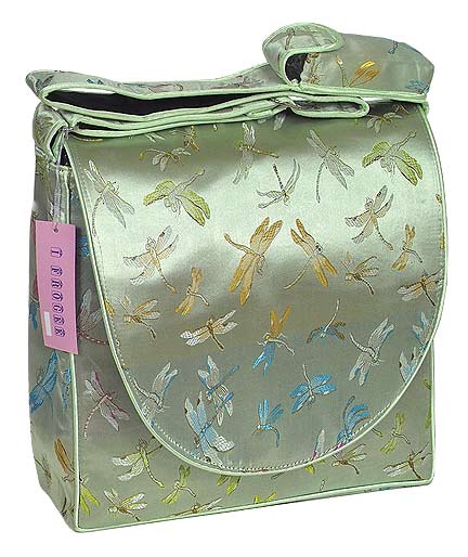 IFD05 - Bean Green Dragonfly - 'I Frogee' Boxy Diaper Bags