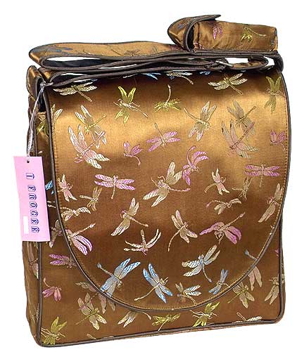 IFD06 - Antique Gold Dragonfly - \'I Frogee\' Boxy Diaper Bags