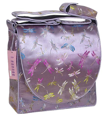 IFD10 - Light Purple Dragonfly - \'I Frogee\' Boxy Diaper Bags