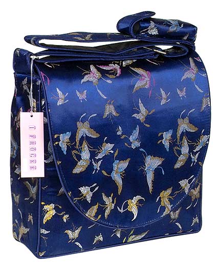 IFD16 - Dark Blue Butterfly - \'I Frogee\' Boxy Diaper Bags