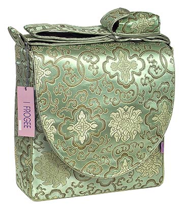 IFD27 - Bean Green Fortune Flower - \'I Frogee\' Boxy Diaper Bags