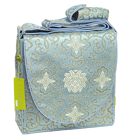 IFD31A - Baby Blue Fortune Flower - \'I Frogee\' Boxy Diaper Bags