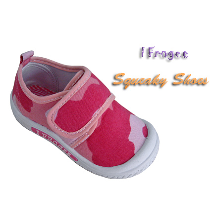 IFS01 - Red/Pink Canvas Squeaky Shoes(by dozen) - I Frogee