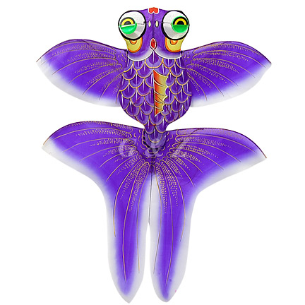 Small Size Chinese Gold Fish Kite - Purple