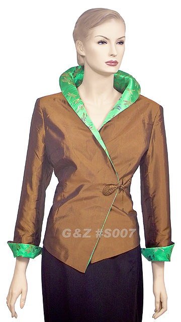 S007 - Brown - Lady\'s 1-Button Jacket