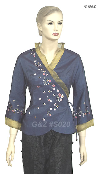 S020 - Blue - Embroidered Little Flower Jackets
