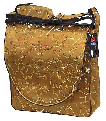SDB28 - Antique Gold Chili Flower - 'G&Z' Boxy Diaper Bags