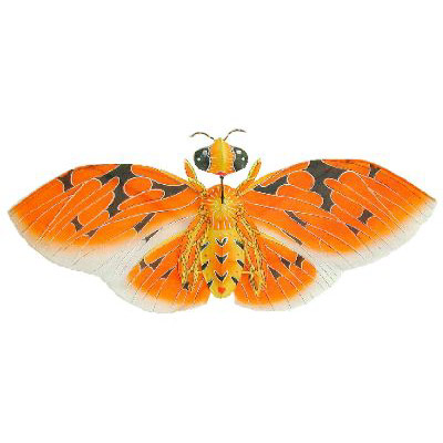 SSKITE-BEE-ORG-B - Orange - Mini Silk Bee Kites With Gift Box
