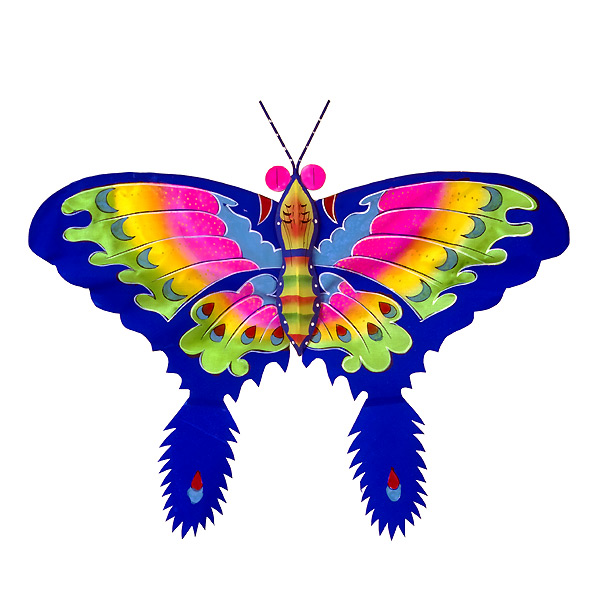 SSKITE-BFL-BLU-B - Blue - Mini Silk Butterfly Kites With Gift Box