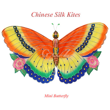 Mini Orange Silk Butterfly Kites