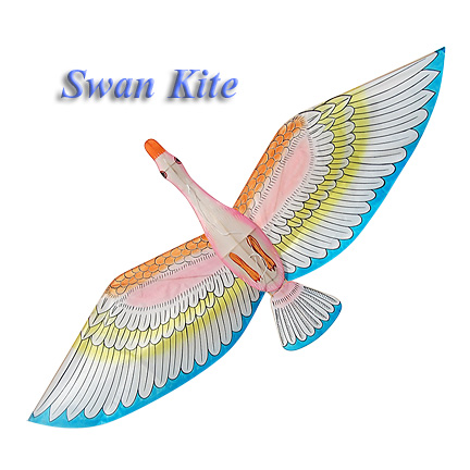 Silk Swan Kite - Blue - Chinese Kites