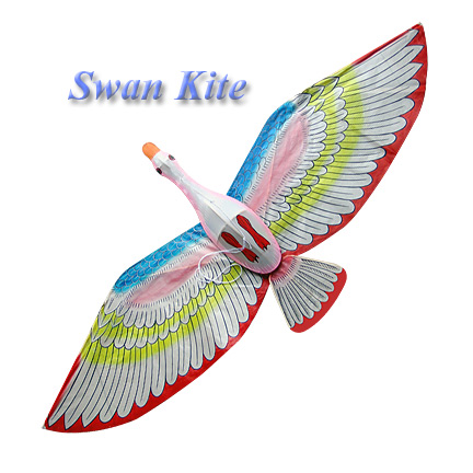 Silk Swan Kite - Red - Chinese Kites