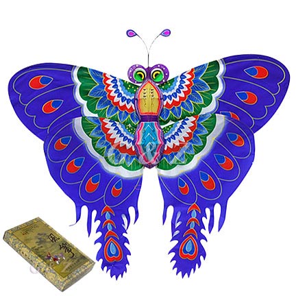 TC-B02A 3-D Blue Silk Butterfly Kites (Picture Box)