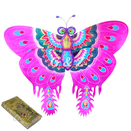 TC-B02A 3-D Pink Silk Butterfly Kites (Picture Box)